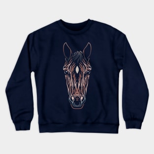 Horse Head Tattoo Illustration Crewneck Sweatshirt